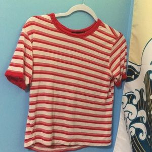 Red stripped t shirt
